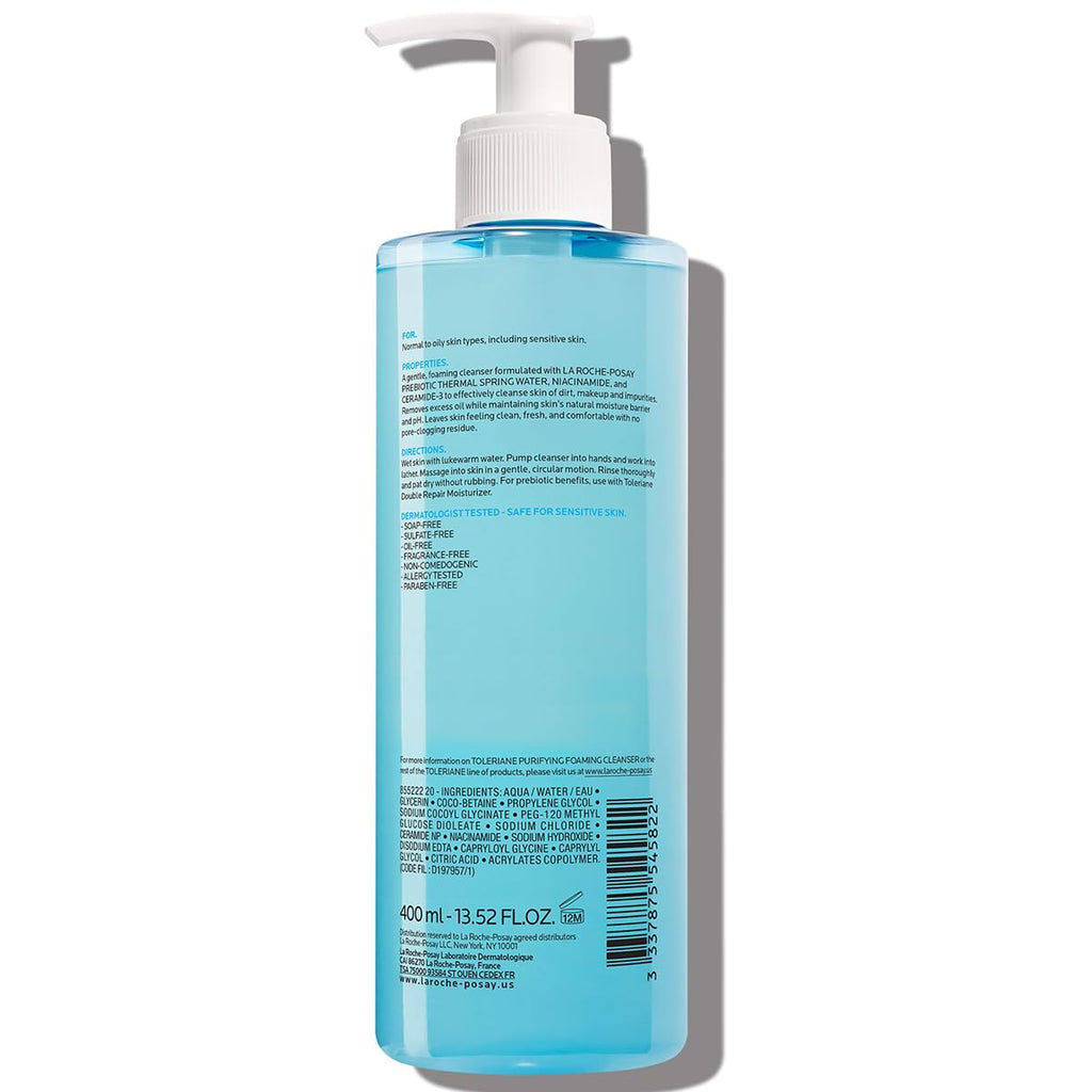 La Roche-Posay | Toleriane Purifying Foaming Facial Cleanser | 400 mL