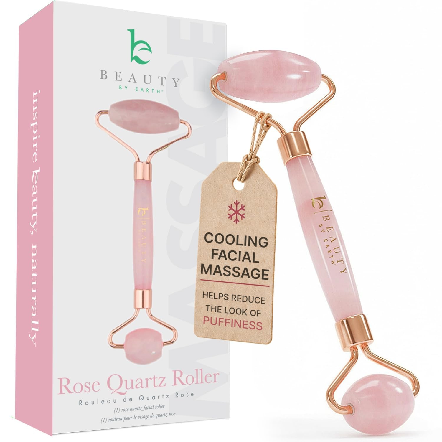 Rose Quartz Roller - Beauty by Earth