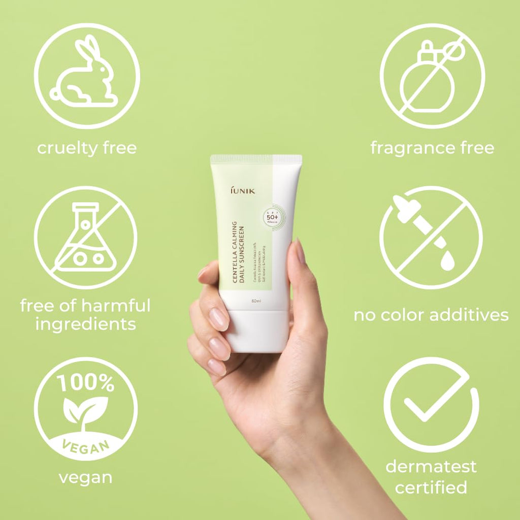 iUNIK | Centella Calming Daily Sunscreen SPF 50+ PA++++ | 2 × 60 mL